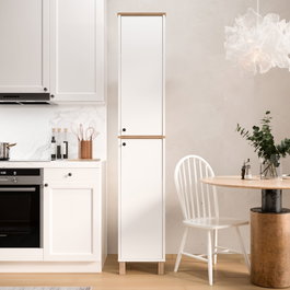 Hanah Home Nord - ND12-SW Armario Multiusos Blanco y Roble